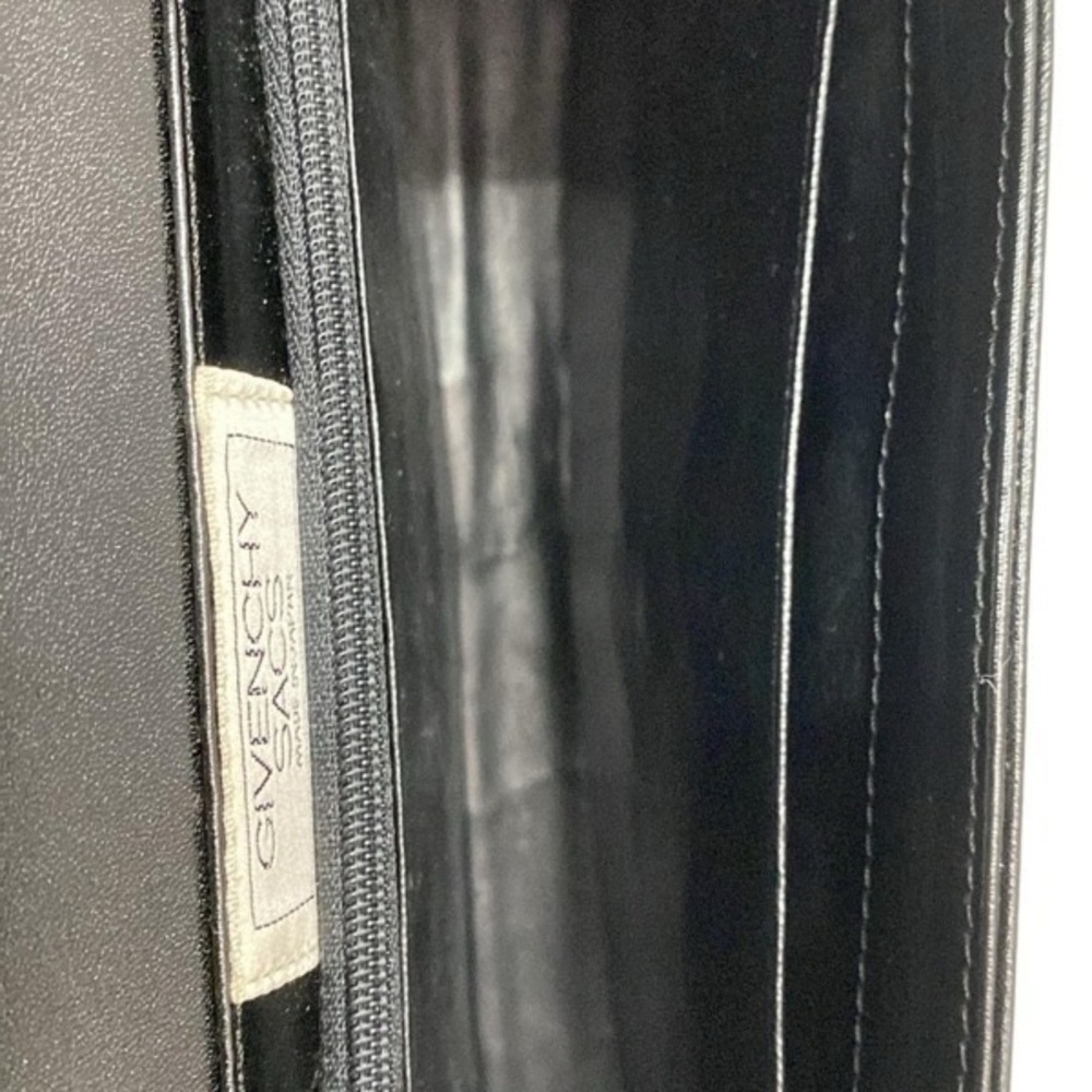 GIVENCHY vintage Sacs Black Leather Convertible Crossbody / Clutch bag - Picture 5 of 7